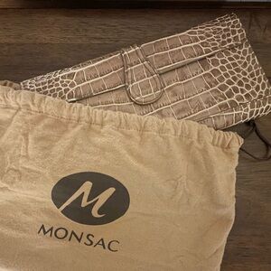 Monsac Animal Print Clutch